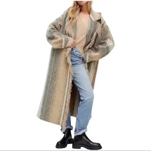 NWT Free People Desert Fringe Coat XS/S - Picture 2 of 5